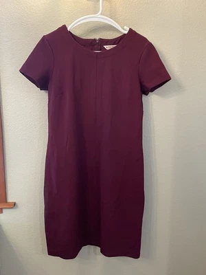 Платье-футляр Brooks Brothers из красного флиса большое бордовое деловое повседневное карьерное - Изображение 1 из 4