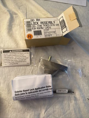 ANDRESEN Andersen Tribeca Lock For Sliding Door Right Hand Exterior w/Keys Stone #2573079