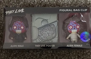NEW They Live Alien Male Female * Figural Bag Clip, Set of 3, Walmart Exclusive - Picture 1 of 2