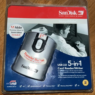 SanDisk USB 2.0 5-in-1 Card Reader Writer SDDR-99-A15  - Image 1 of 2