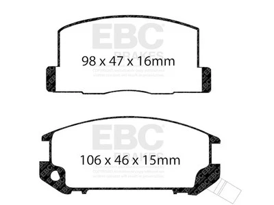 Rear Brake Pad Set For 1985-1989 Toyota MR2 1986 1987 1988 QQ163GR - Image 1 of 4