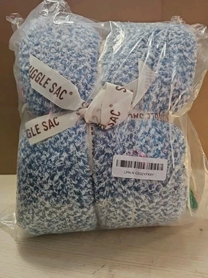 New! Snuggle Sac Heather Blue Throw Blanket Cozy Cabin Core Personal Luxury - Image 1 of 3