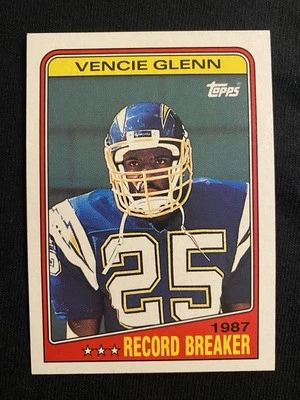 1988 Topps - 1987 Record Breakers Vencie Glenn #2 (RC) - Image 1 of 2