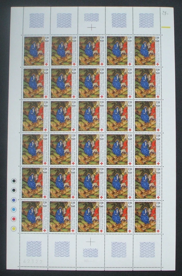 n°2498 N** en feuille complète: Retable de Champmol (C-R 1987) faciale 10,1€ - Photo 1/1