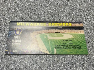 1984 Milwaukee Brewers baseball Media Guide, Robin Yount, Paul Molitor VG - Imagen 1 de 1
