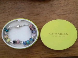 Chamilia Silver Charm Bracelet 925 Marked - Picture 1 of 8