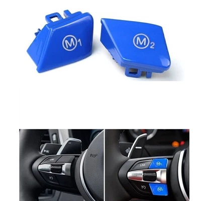 2x Blue Steering M1 M2 Mode Switch Button For 2014-2018 BMW M Sport F21 F20 - Image 1 of 4