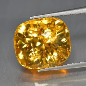7.77Ct Cushion Natural Imperial Yellowish Orange Grossular Garnet - Srilanka Gem - Picture 1 of 2