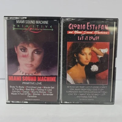 Gloria Estefan/Miami Sound Machine 2 Cassette Lot  Primitive Love & Let It Loose - Image 1 of 4