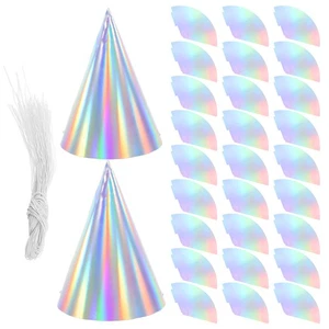  50Pcs Paper Cone Hats: Colorful Birthday Hats - DIY Party Accessories for - Picture 1 of 12
