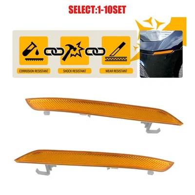 Reflector de marcador lateral de parachoques de lente ámbar L&R para BMW X6 E71 E72 X5M 2008-14 2-20x Foto 1 de 4