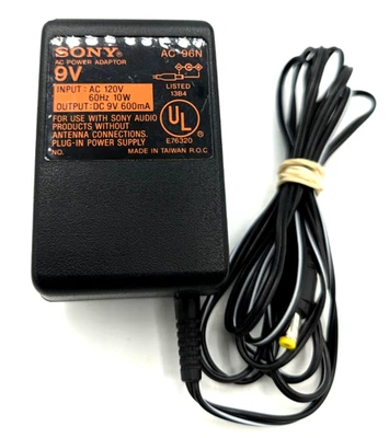 Auténtico cable adaptador de corriente alterna Sony Discman AC-96ND 600mA 120V 60Hz 10W OEM Foto 1 de 3
