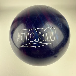 Storm “S” Bowling Ball 14lb Blue Swirl Drilled 13lb 14oz - Picture 1 of 6