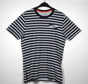 JACK & JONES Core Series Navy Blue & Grey Striped Crew Neck  T-shirt Size Small - Picture 1 of 12