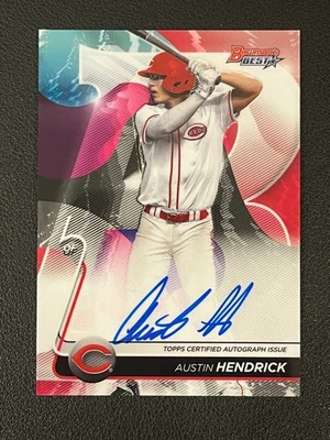 Austin Hendrick 2020 Bowman's Best Prospect Auto Reds - Image 1 of 2