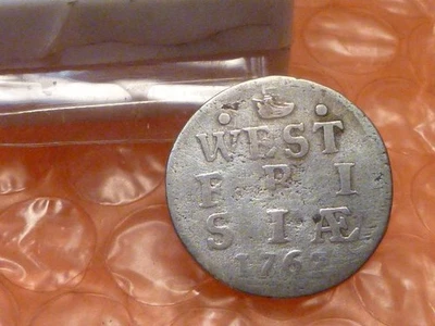 1767 Colonial Dutch NY WEST FRISIA 1st. USA Silver Dime Ship MM #DC - Image 1 of 3