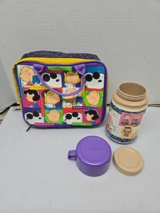 Vintage Peanuts Snoopy School is Cool Aladdin Soft Lunchbox & Thermoskanne 1990er - Bild 1 von 20