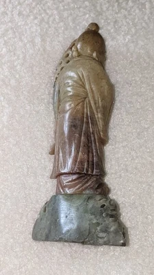 Estatuilla escultura shouxing dios de la longevidad de piedra de jabón chino de colección, 6 1/4" Foto 1 de 4