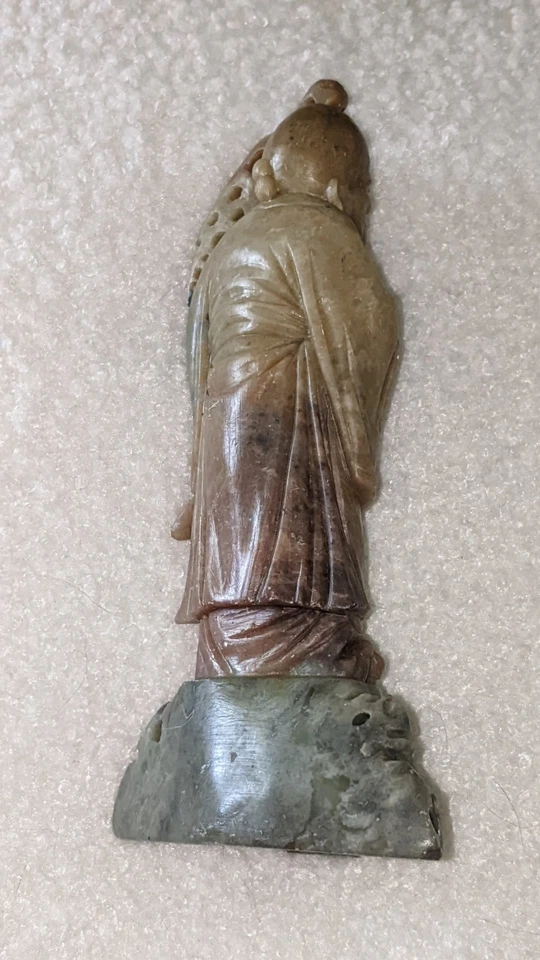 Estatuilla escultura shouxing dios de la longevidad de piedra de jabón chino de colección, 6 1/4" Foto 1 de 4