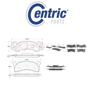 Centric Semi Metallic Brake Pads w Shim for 1979-1993 GMC P3500 3.9L 4.3L rb - Изображение 1 из 4