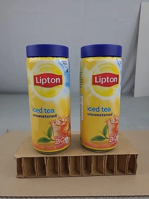 2x Lipton té helado instantáneo sin azúcar con cafeína 30 Qts Foto 1 de 4