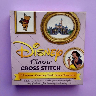 Disney Classic Cross Stitch Kit -12 Patterns Featuring Classic Disney Characters - Image 1 of 4