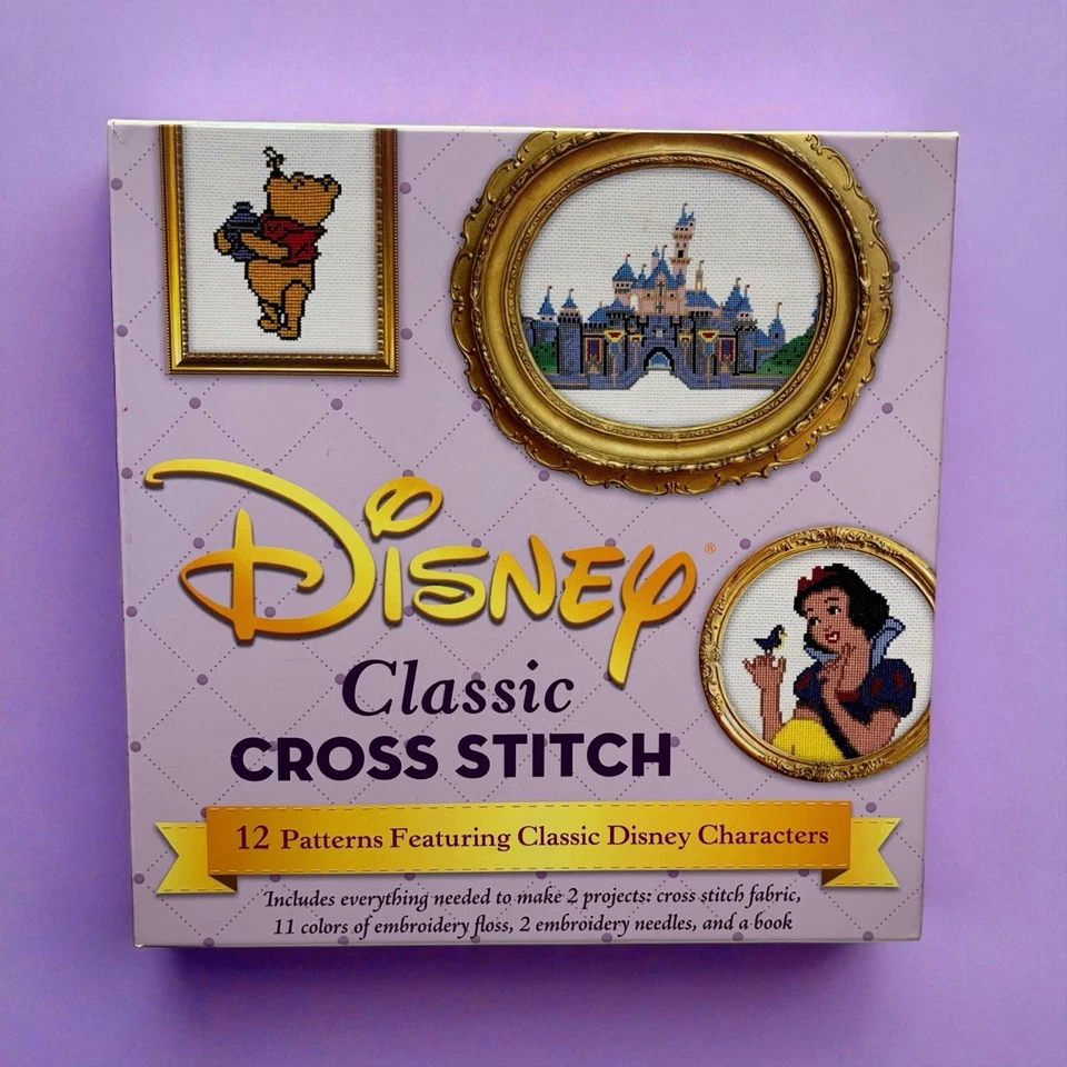 Disney Classic Cross Stitch Kit 2 Projects 12 Patterns