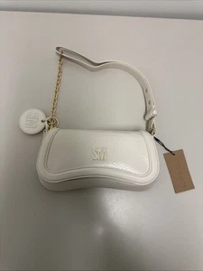 NUEVO Bolso de Hombro Steve Madden Croc Beige Nuevo Con Etiquetas - Imagen 1 de 15
