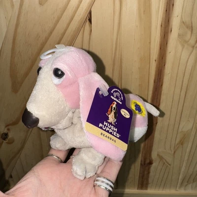 Applause Hush Puppies Passion Pink Basset Hound Bean Bag Plush #3 with Tag - Image 1 of 4