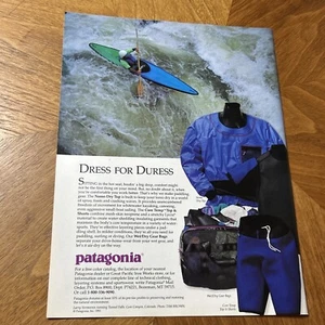 1991 Page AD Original Patagonia 10 3/4” X 8” Colorado’s Whitewater Kayaking 90s - Picture 1 of 8