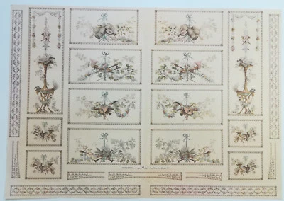 Dollhouse Miniature Wallpaper Music Room Theme Wall Panels Mural 1:12 Scale - Image 1 of 3