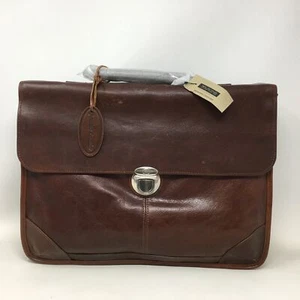 Wilsons Leather New York Rugged Portfolio Briefcase, OS - Brown - Picture 1 of 11