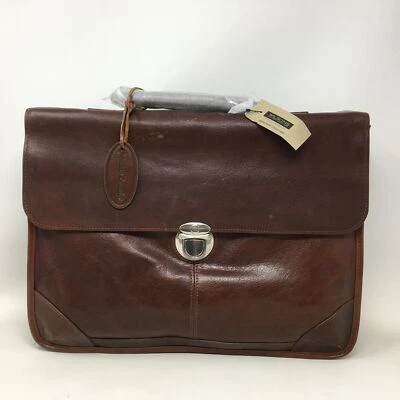 Maletín portafolio resistente Wilsons de cuero New York, OS - marrón Foto 1 de 4