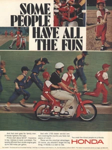 1966 Honda Motorcycles: Some People, Baseball Vintage Print Ad - Picture 1 of 1