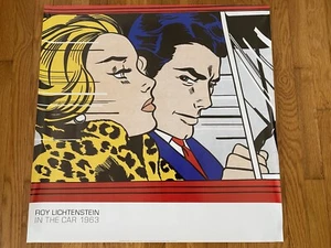 Roy Lichtenstein In the Car, 1963, Art Print Pop Poster 27.5x27.5 2013 Reprint - Picture 1 of 7