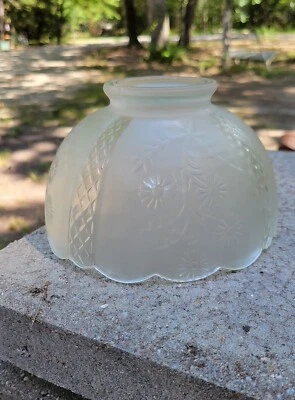 Lámpara colgante vintage de margarita y diamante de vidrio esmerilado pantalla de techo #3 Foto 1 de 4