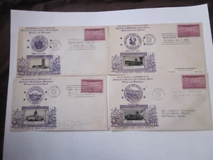 #858 4er SET 50th Anniversary First Day CoverS 1938 Crosby STATE HOUSE PHOTOS - Bild 1 von 3