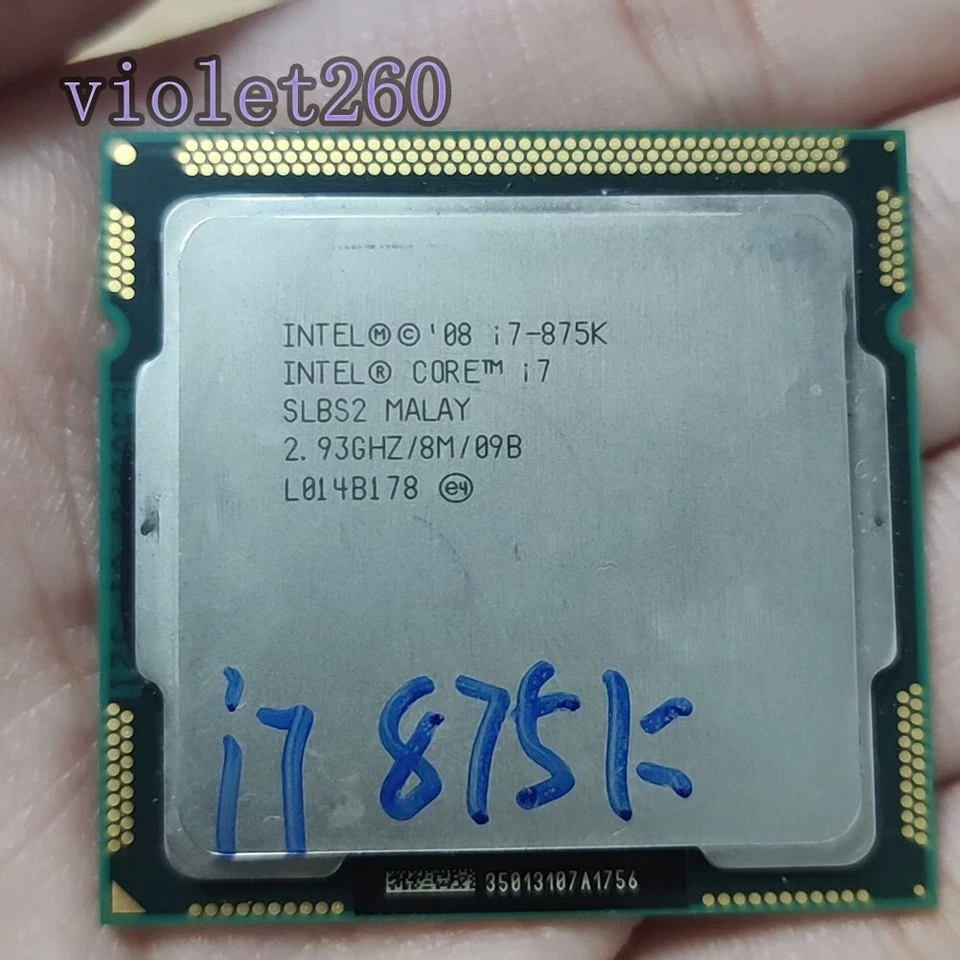 Intel Core i7-875K 2.93GHz LGA 1156 SLBS2 8M Cache 4-Core CPU Processor - Image 1 of 1