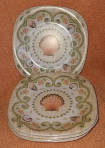 6 platos de melamina desierto con diseño de carcasa - Imagen 1 de 3