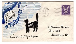 1945 WWII Patriotic Harrisburg PA Earl K. Price "Jap Navy, Come Out And Fight.." - Picture 1 of 2