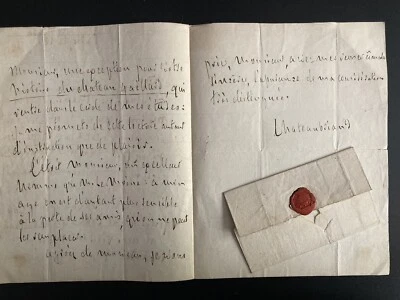 François-René de CHATEAUBRIAND: Lettre autographe signée avec pli cacheté (1829) - Imagen 1 de 4