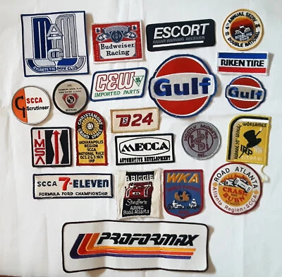 Automotive Racing Embroidered Patches - SCCA, Gulf, Budweiser & More YOU CHOOSE! - Image 1 of 4