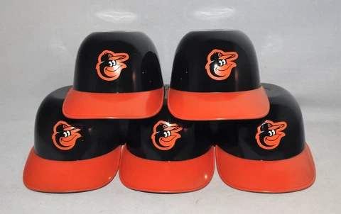 Lot of (5) BALTIMORE ORIOLES Ice Cream SUNDAE HELMETS New Baseball Mini Bowl Cover