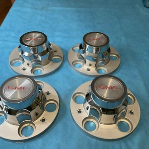 (4) GMC 5 Lug Plastic Center Caps Hub Caps 469663 - Picture 1 of 8