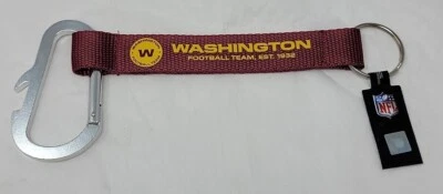 Washington Commanders  NFL Carabiner Lanyard Team Keychain Key Tag Bottle Opener - Image 1 of 4