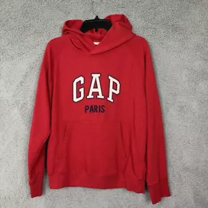 GAP Paris Pullover Hoodie Sweatshirt Womens Size Large Red, athleisure, athletic - Picture 1 of 12