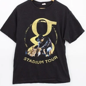 Vintage Hanes Shirt Mens Black Short Sleeve GARTH BROOKS Stadium Concert Large L - Picture 1 of 9