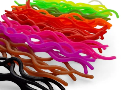 Cuerpo de gusano retorcido - Elección de color - Materiales para atar moscas - San Juan - Piernas Foto 1 de 2