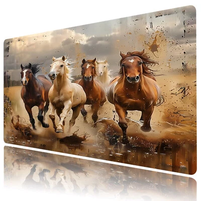 Brown Mouse Pad Animal Running Horse Desk Mat for Keyboard and Mouse Desk Pad - Image 1 of 4