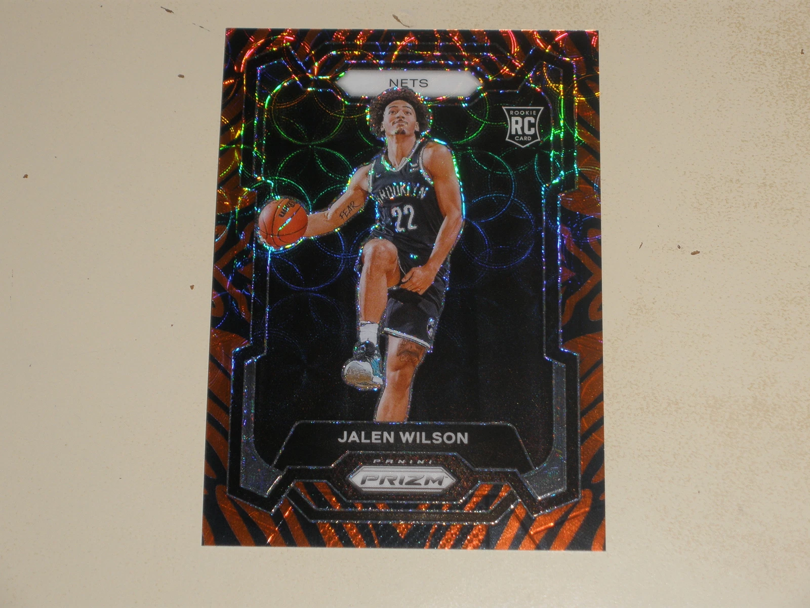 2023-24 Panini Prizm Choice Tiger Stripe Prizm #128 Jalen Wilson Rookie RC
